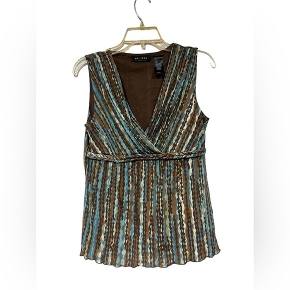 Axcess by Liz Claiborne Vintage Green and Brown Y2K 90s Tank Top Size Large - Picture 1 of 7